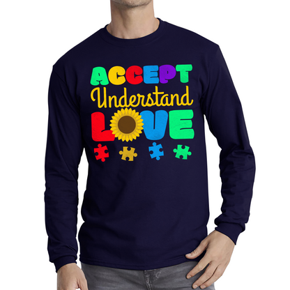 Accept Understand Love Autism Awareness T Shirt