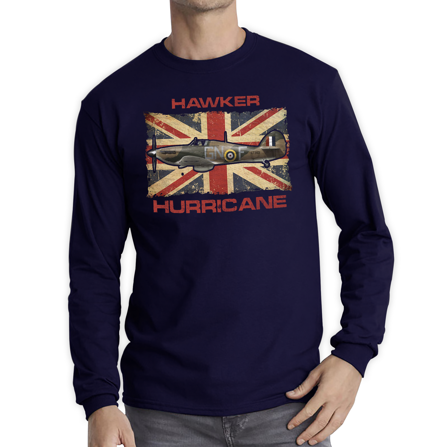 Vintage Hawker Hurricane British Veteran Air Force T Shirt