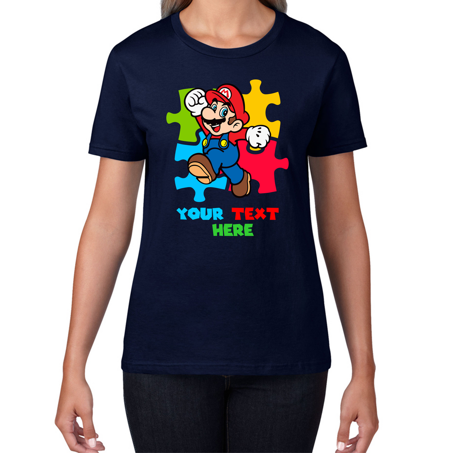 Personalised Super Mario Puzzle Funny T Shirt