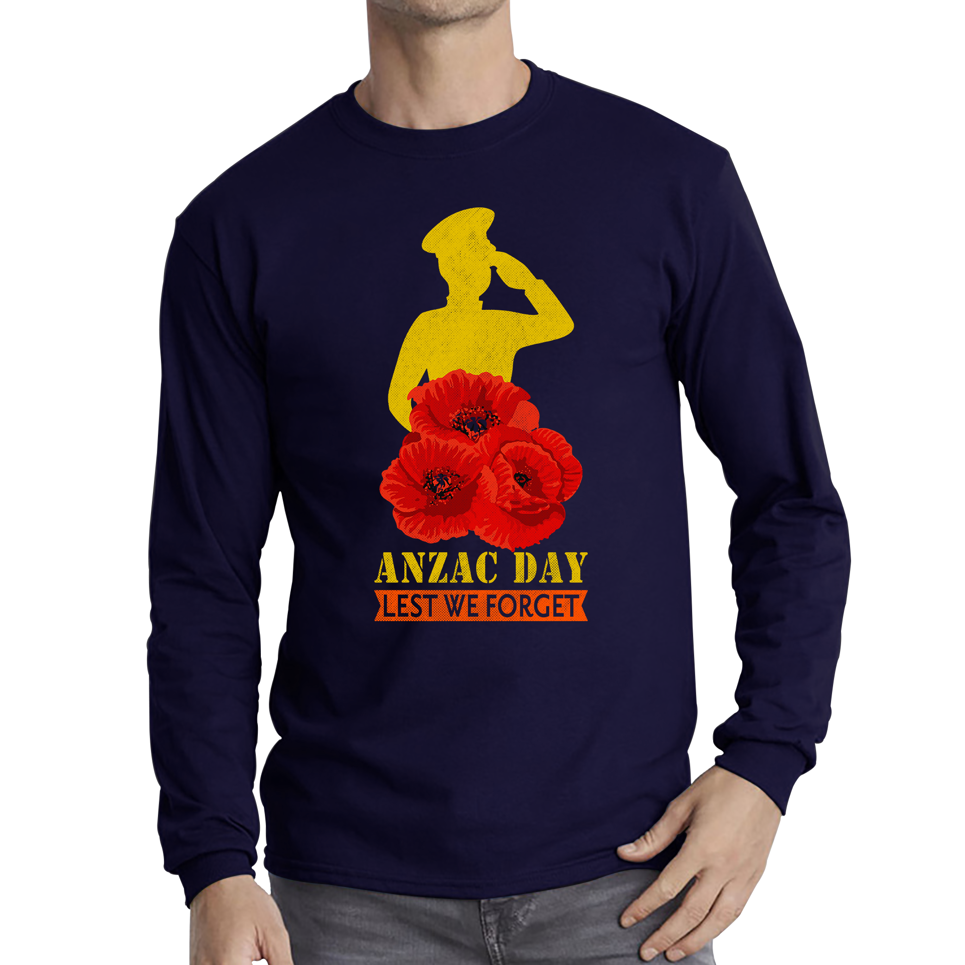 Anzac Day Lest We Forget Poppy Flowers British Veteran T Shirt