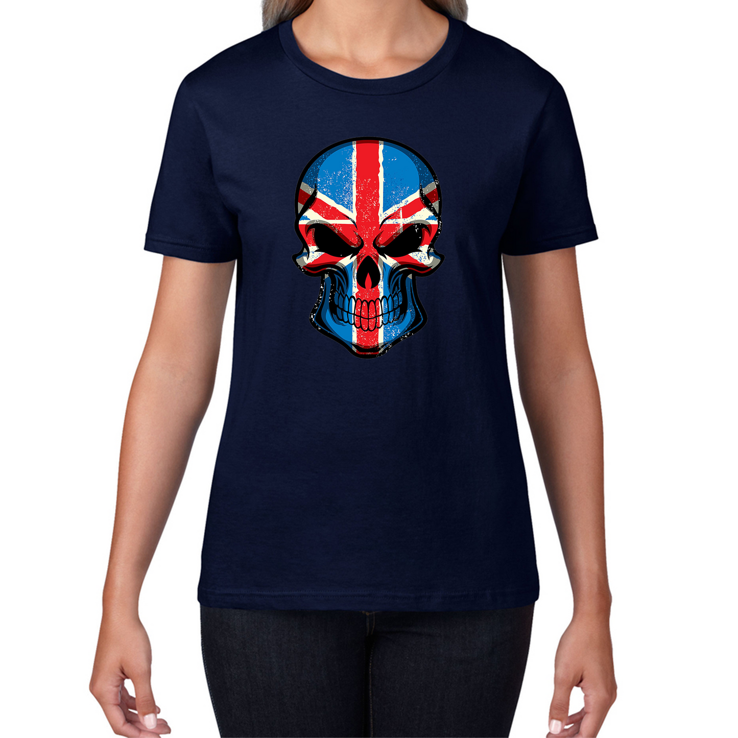 Skull Face British National Day T Shirt