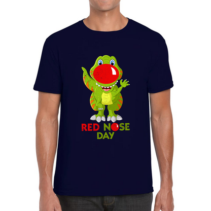 Funny Dinosaur Red Nose Day T Shirt