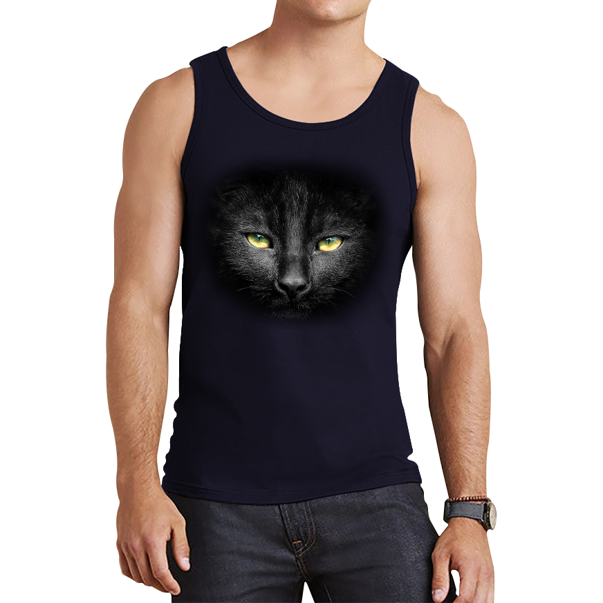 Black Cat Yellow Eyes Tank Top