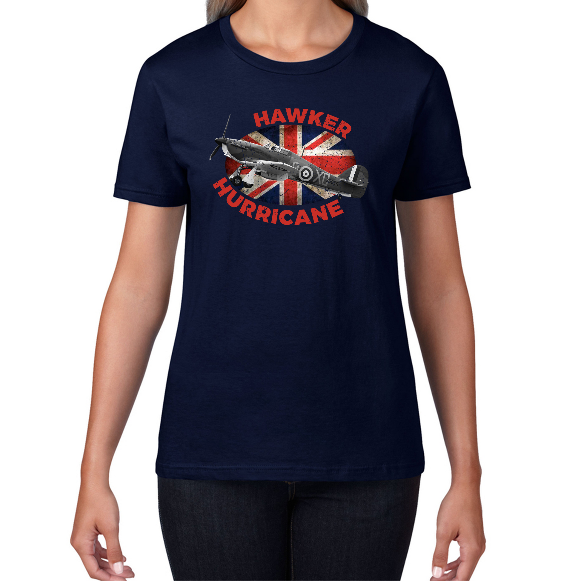 Vintage Hawker Hurricane British Veteran Fighter Aircraft Plane T Shirt