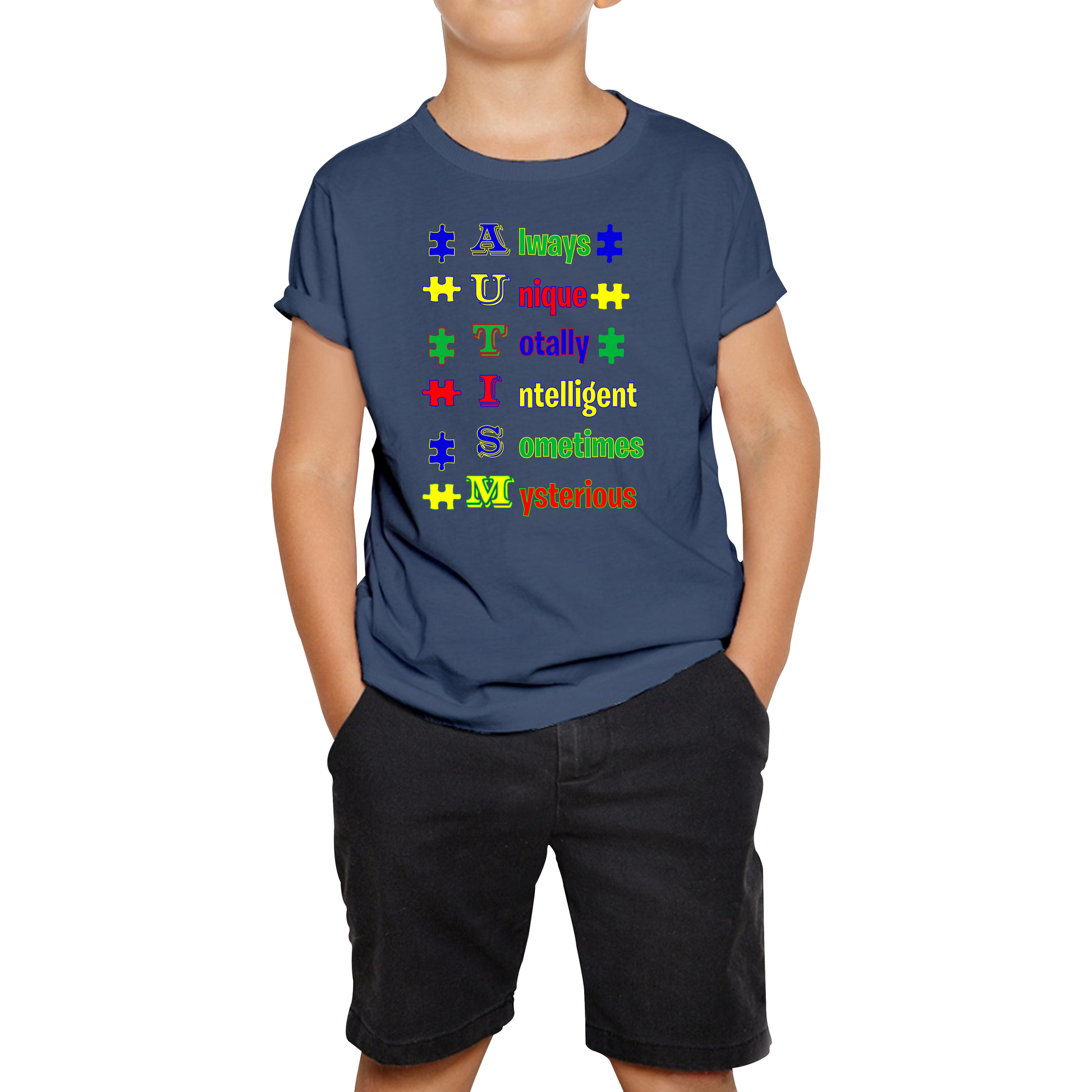 Always Unique Totally Intelligent Sometimes Mysterious Autism Awareness T Shirt