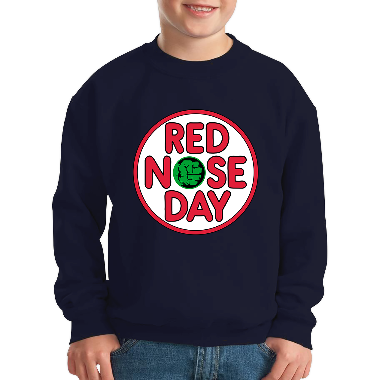 Hulk Hand Red Nose Day Sweatshirt