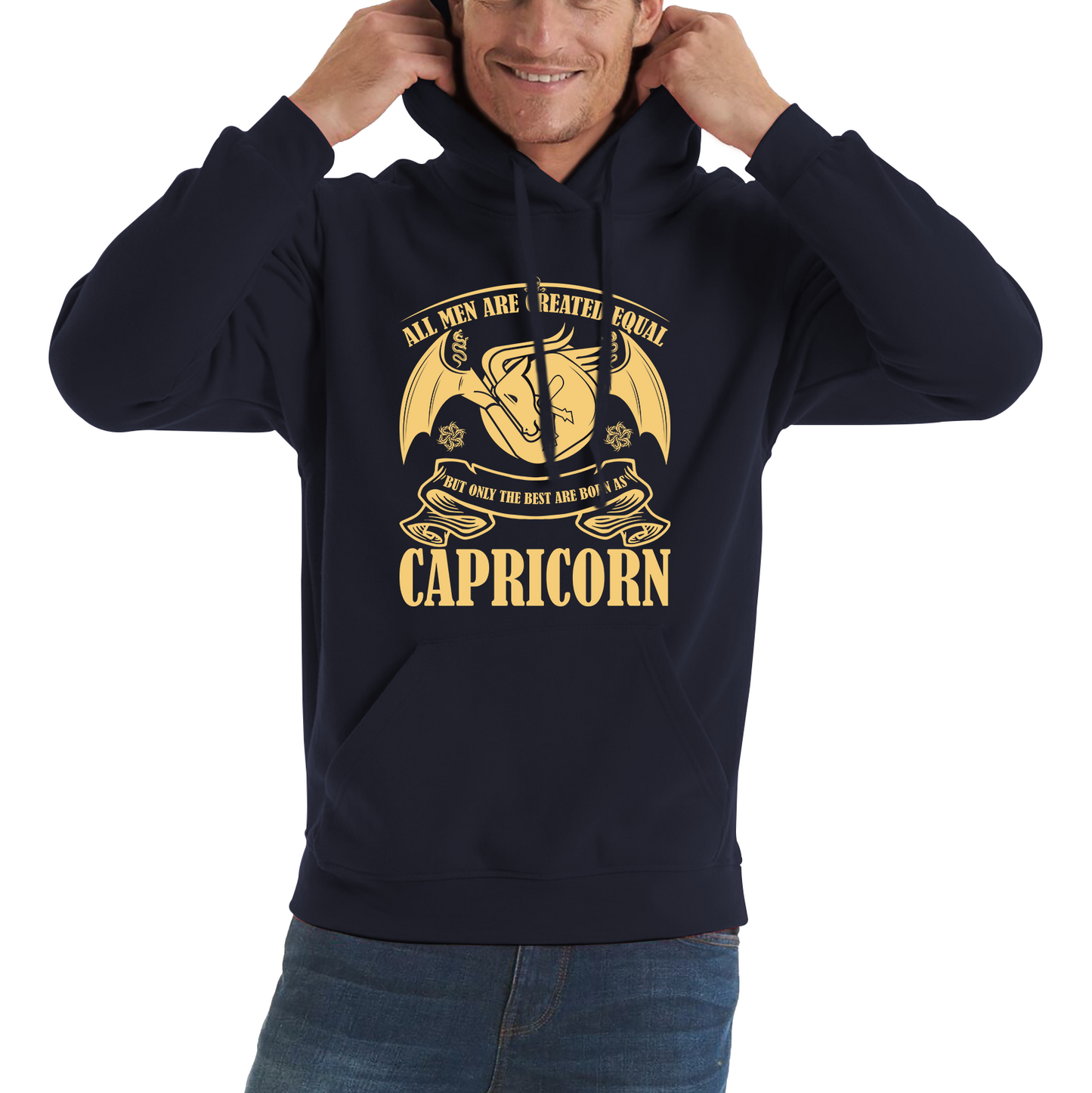 All Men Are Created Equal But Only The Best Are Born As Capricorn Horoscope Astrological Zodiac Sign Birthday Present Unisex Hoodie