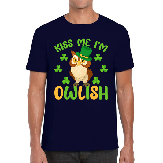 Kiss Me I'm Owlish St. Patrick's Day T Shirt