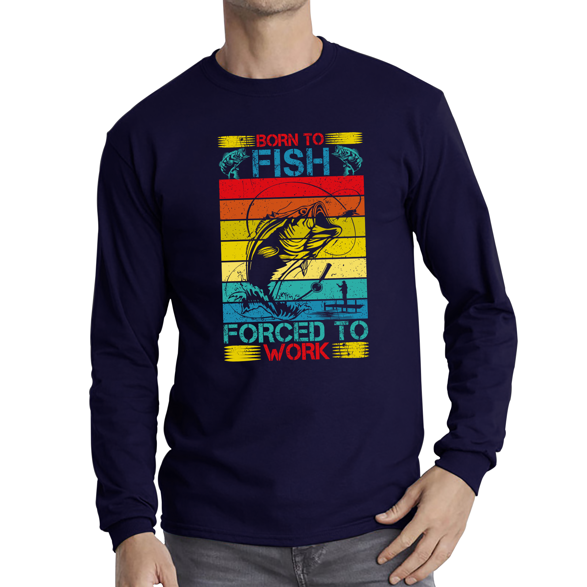 Born To Fish Forced To Work T Shirt