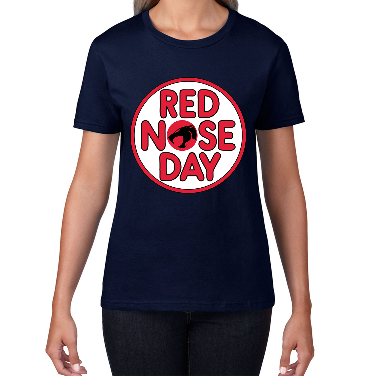 Thundercat Red Nose Day Ladies T Shirt. 50% Goes To Charity