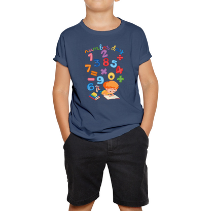 Numbers Day Colourful Numbers Maths Day School Charity Day Mathletics Kids Tee