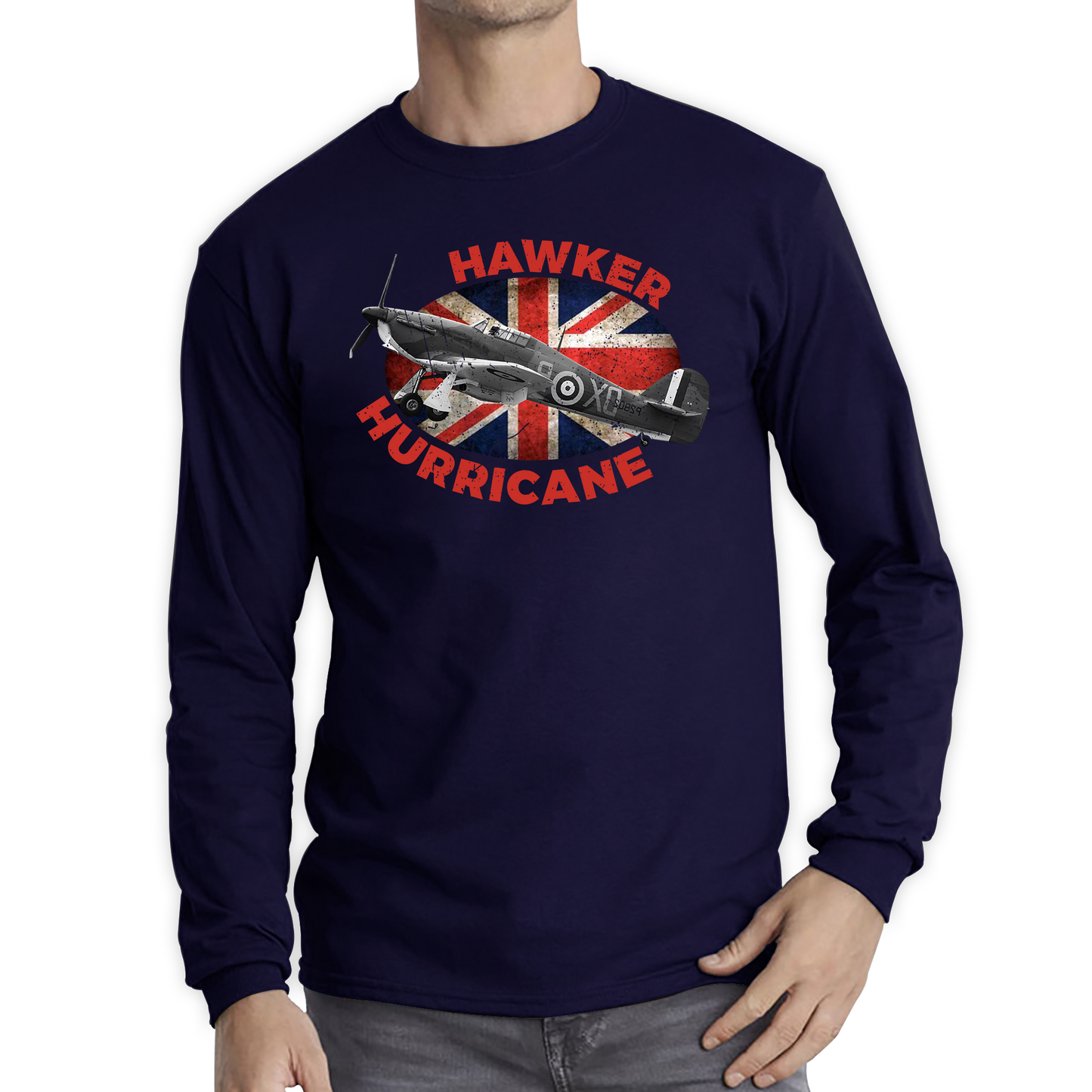 Vintage Hawker Hurricane British Veteran Fighter Aircraft Plane T Shirt