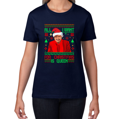 queen elizabeth ii christmas womens t shirt