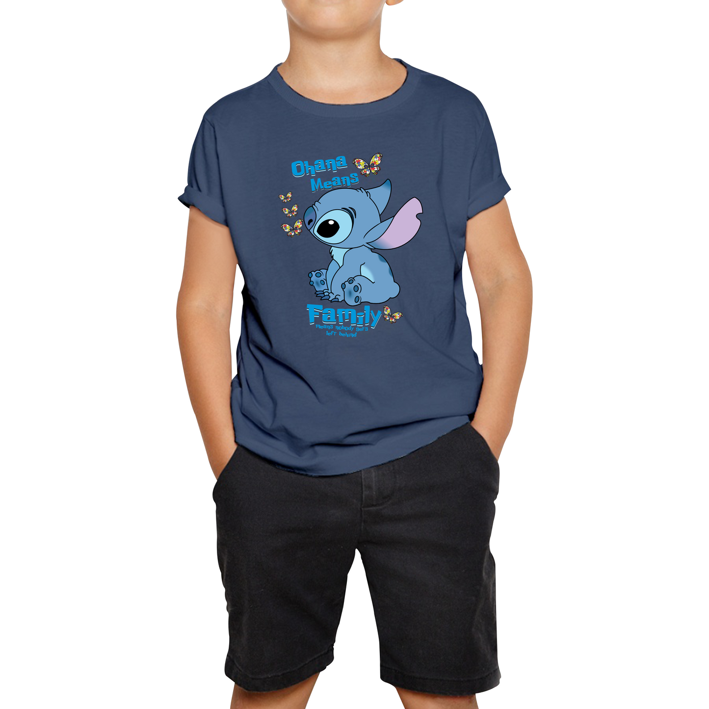 Ohana Means Family Lilo & Stitch Funny Comedy Family Cartoon Lovers Kids Tee