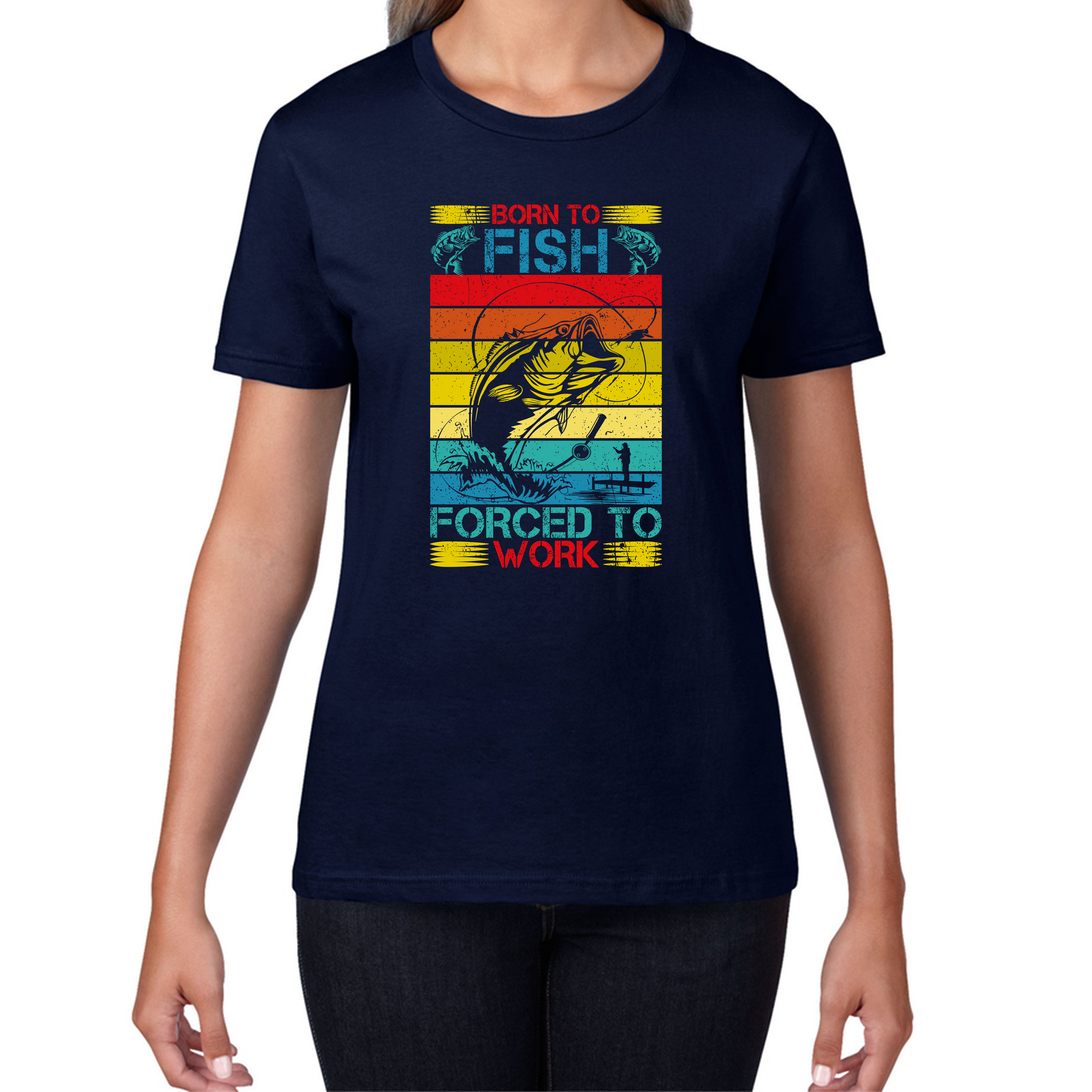 Born To Fish Forced To Work T Shirt