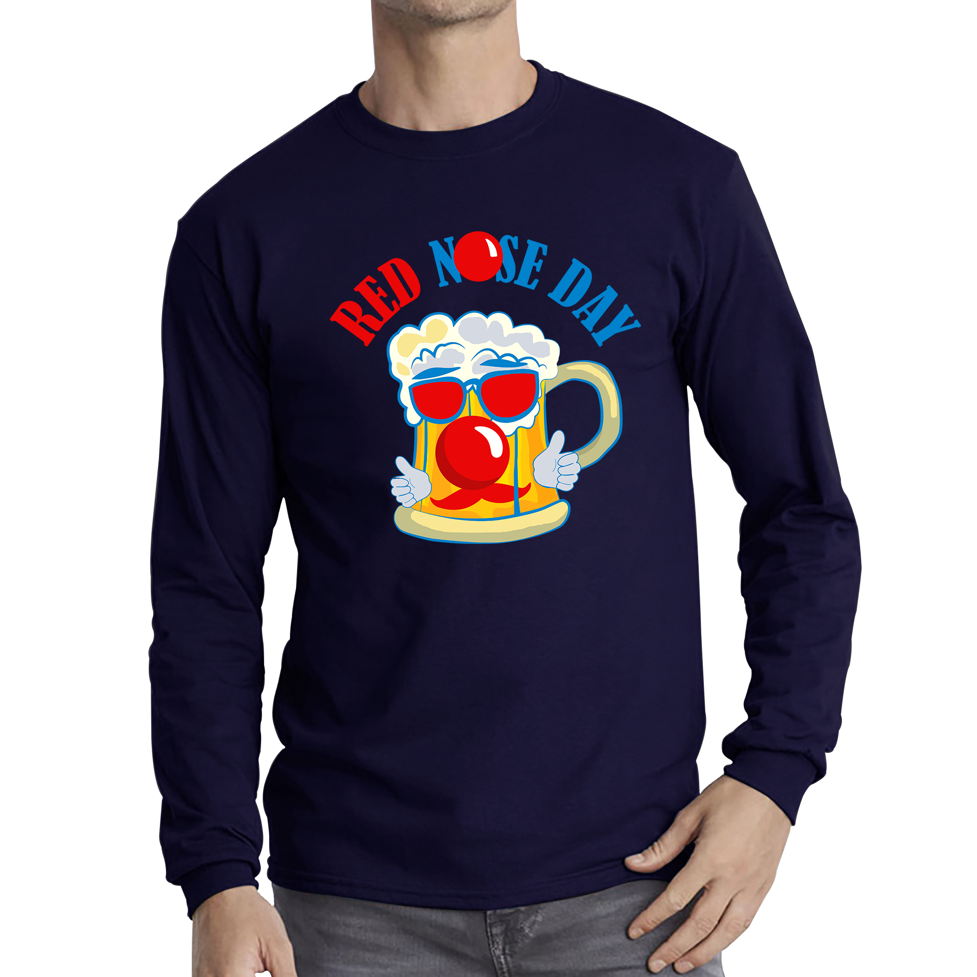 Cute Beer Red Nose Day Funny T Shirt