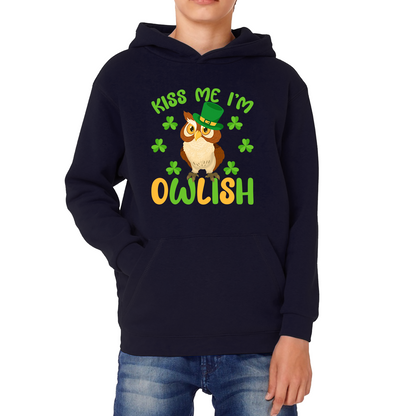 Kiss Me I'm Owlish St. Patrick's Day Hoodie