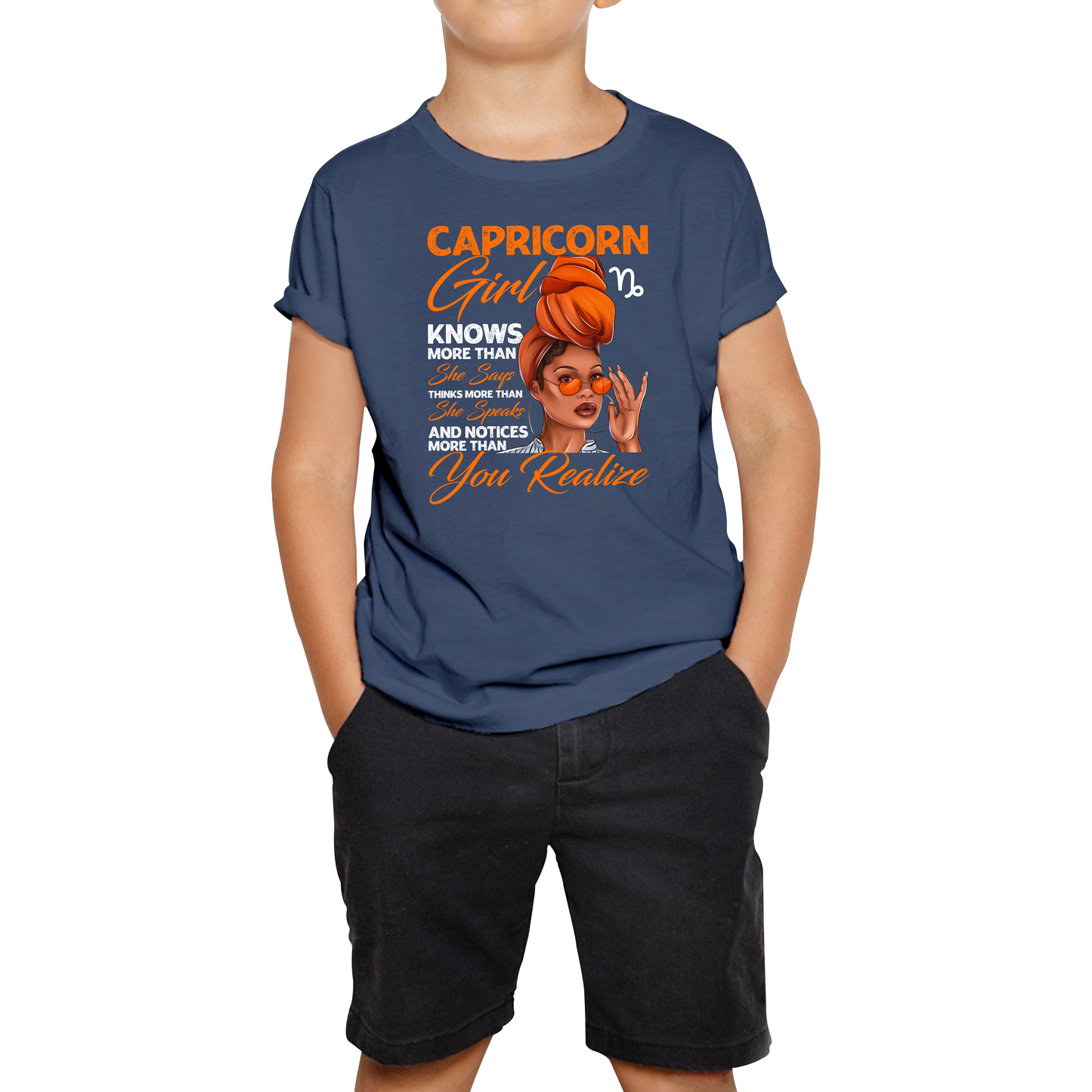 Capricorn Girl Knows More Than Think More Than Horoscope Zodiac Astrological Sign Birthday Kids Tee