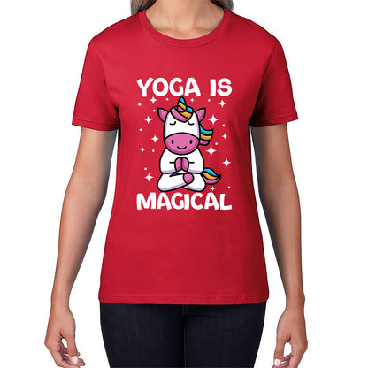 Namaste Unicorn Yoga Is Magical Unicorn Meditation Fitness Unicorn Lovers Yogi Gift Womens Tee Top