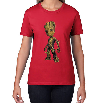 Baby Groot Comic book character Guardians of the Galaxy I am Groot Action Adventure Comedy Sci-Fi Movie Womens Tee Top