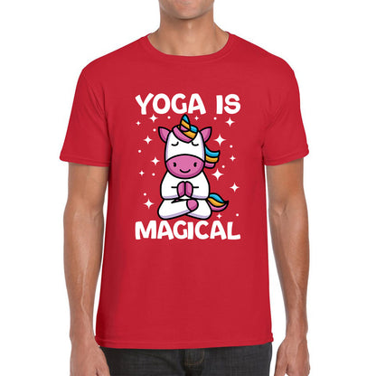 Namaste Unicorn Yoga Is Magical Unicorn Meditation Fitness Unicorn Lovers Yogi Gift Mens Tee Top