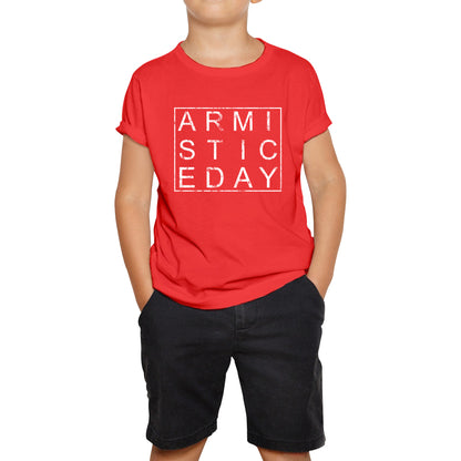 Armistice Day Anzac Day Lest We Forget Remembrance Day Veterans Day WW1 Poppy Flower Kids Tee