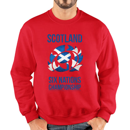 Scotland Flag Logo Rugby Cup European Support World Six Nations Championship Unisex Sweatshirt