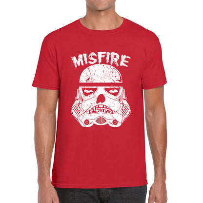 Misfire The Dark Side Made Me Do It Spoof Trooper Armor Helmet Movie Series Mens Tee Top