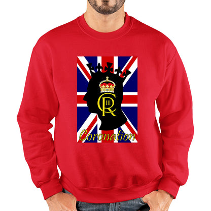 CR III Coronation Of King Charles III Royal Crown British Flag Great Britain Union Jack Unisex Sweatshirt