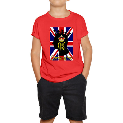 CR III Coronation Of King Charles III Royal Crown British Flag Great Britain Union Jack Kids T Shirt