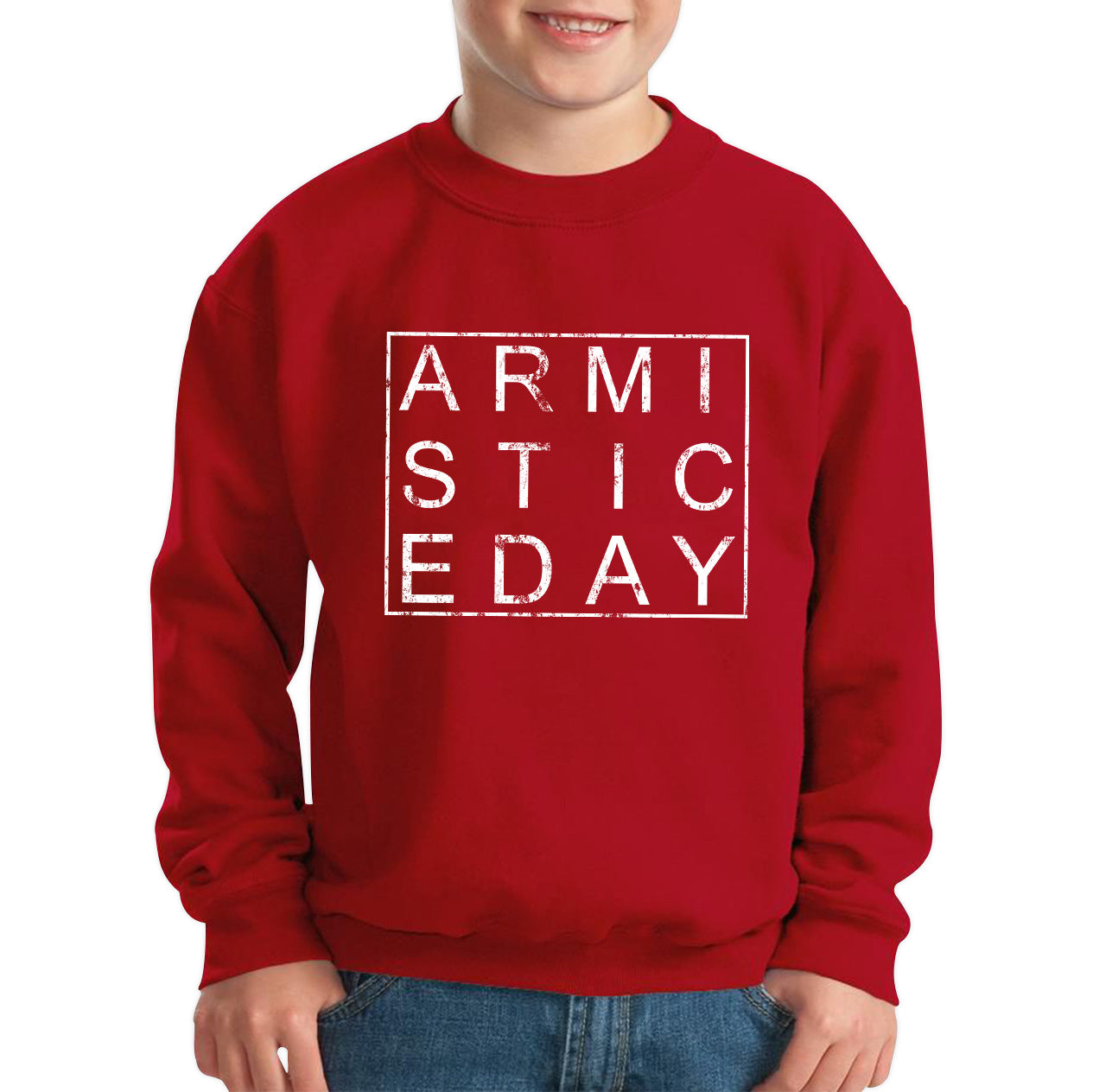 Armistice Day Anzac Day Lest We Forget Remembrance Day Veterans Day WW1 Poppy Flower Kids Jumper