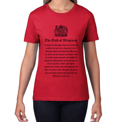 The Oath Of Allegiance British Armed Forces Day Anzac Day Lest We Forget Remembrance Day Veterans Day Womens Tee Top