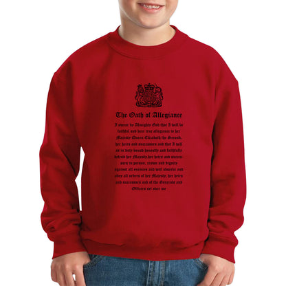 The Oath Of Allegiance British Armed Forces Day Anzac Day Lest We Forget Remembrance Day Veterans Day Kids Jumper