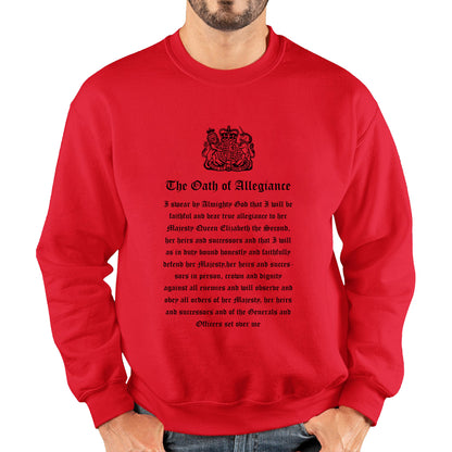 The Oath Of Allegiance British Armed Forces Day Anzac Day Lest We Forget Remembrance Day Veterans Day Unisex Sweatshirt