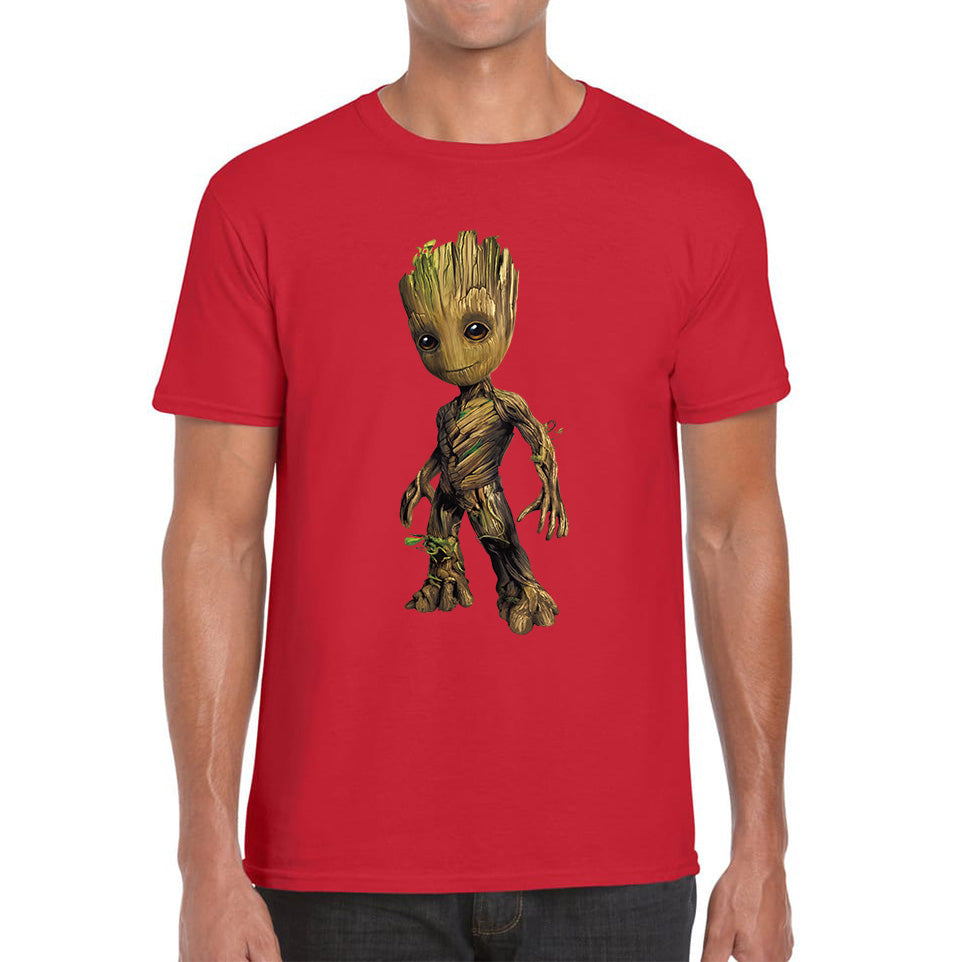 Baby Groot Comic book character Guardians of the Galaxy I am Groot Action Adventure Comedy Sci-Fi Movie Mens Tee Top