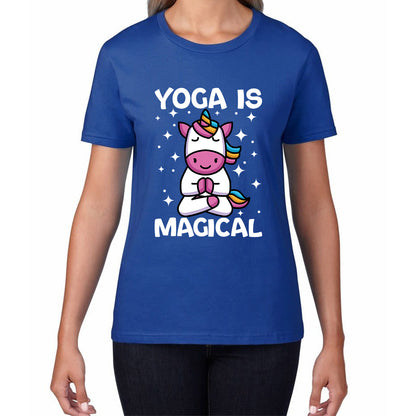 Namaste Unicorn Yoga Is Magical Unicorn Meditation Fitness Unicorn Lovers Yogi Gift Womens Tee Top