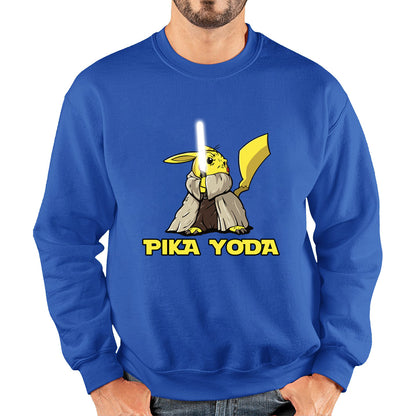 Pika Yoda Pikachu As Master Yoda Jedi Pokémon Star Wars Parody Jedi Pika Star Wars Day 46th Anniversary Unisex Sweatshirt