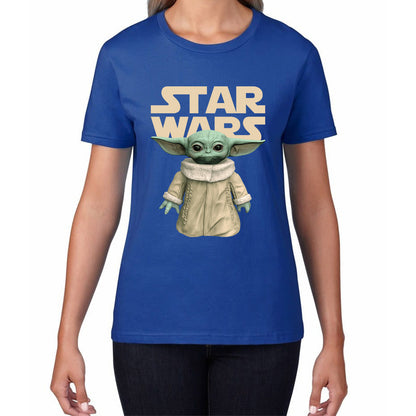 Star Wars Grogu The Child Green Humanoid Alien Yoda's Species Baby Yoda Disney Star Wars Day 46th Anniversary Womens Tee Top