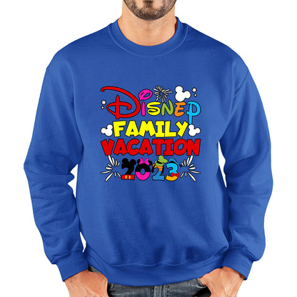 Disney Family Vacation 2023 Mickey Mouse Minnie Mouse Cartoon Disney Castle Disneyland Trip Unisex Sweatshirt