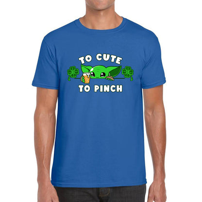 To Cute To Pinch Shamrock St Patrick's Day Green Irish Festival St Paddys Day Mens Tee Top