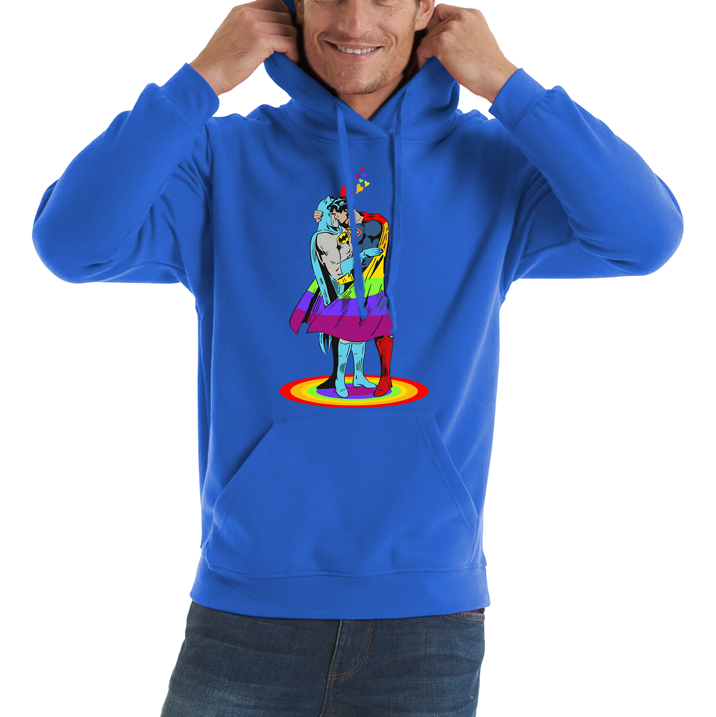 Batman x Superman Kiss Gay Pride LGBT Hoodie