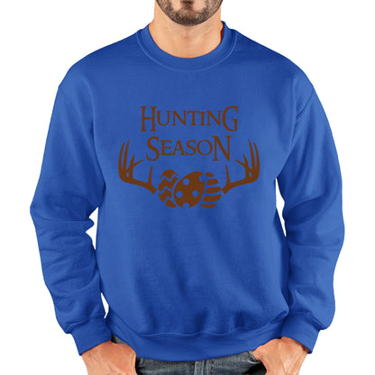 Easter Hunting Season Funny Easter Gift Rabbit Eggs Cute Bunny Deer Hunt Happy Easter Sunday Unisex Sweatshirt