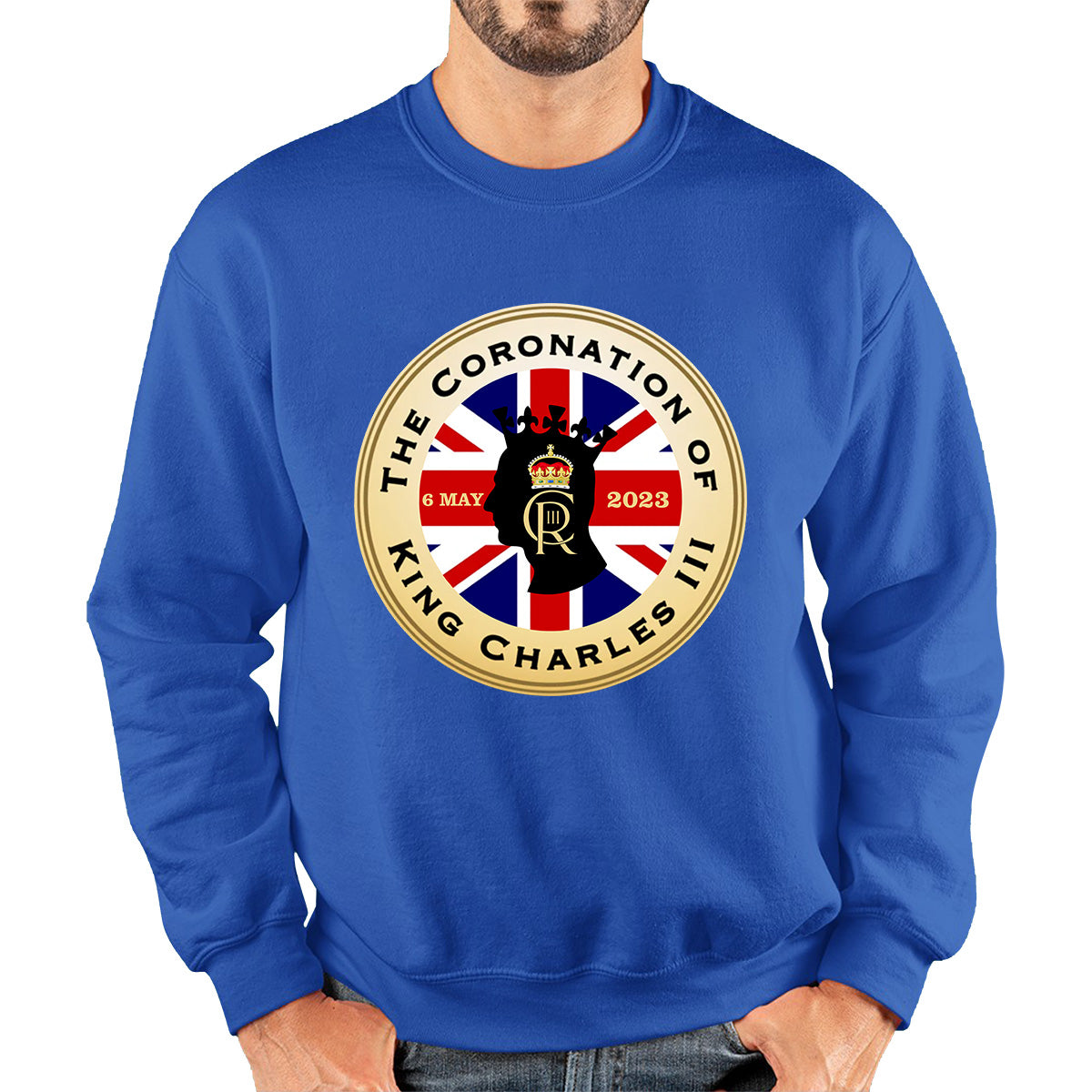 The Coronation Of King Charles III 6th May 2023 CR III Royal Crown United Kingdom Flag Unisex Sweatshirt