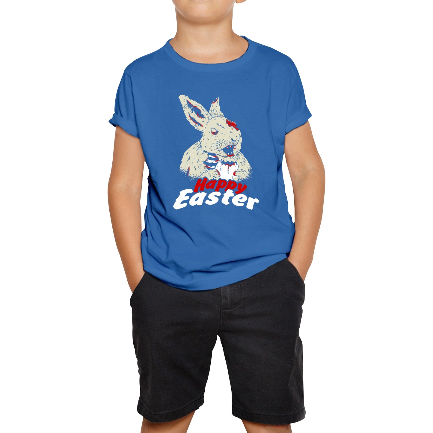 Happy Easter Day Easter Bunny Cute Easter Rabbit Easter Day Hoppy Easter Bunnies Kids Tee