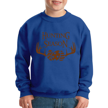 Easter Hunting Season Funny Easter Gift Rabbit Eggs Cute Bunny Deer Hunt Happy Easter Sunday Kids Jumper