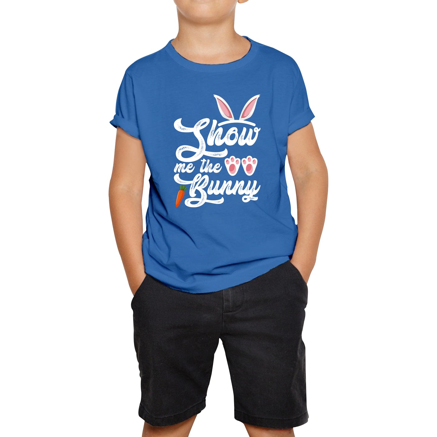 Show Me The Bunny Rabbit Funny Easter Day Cute Easter Sunday Kids Tee