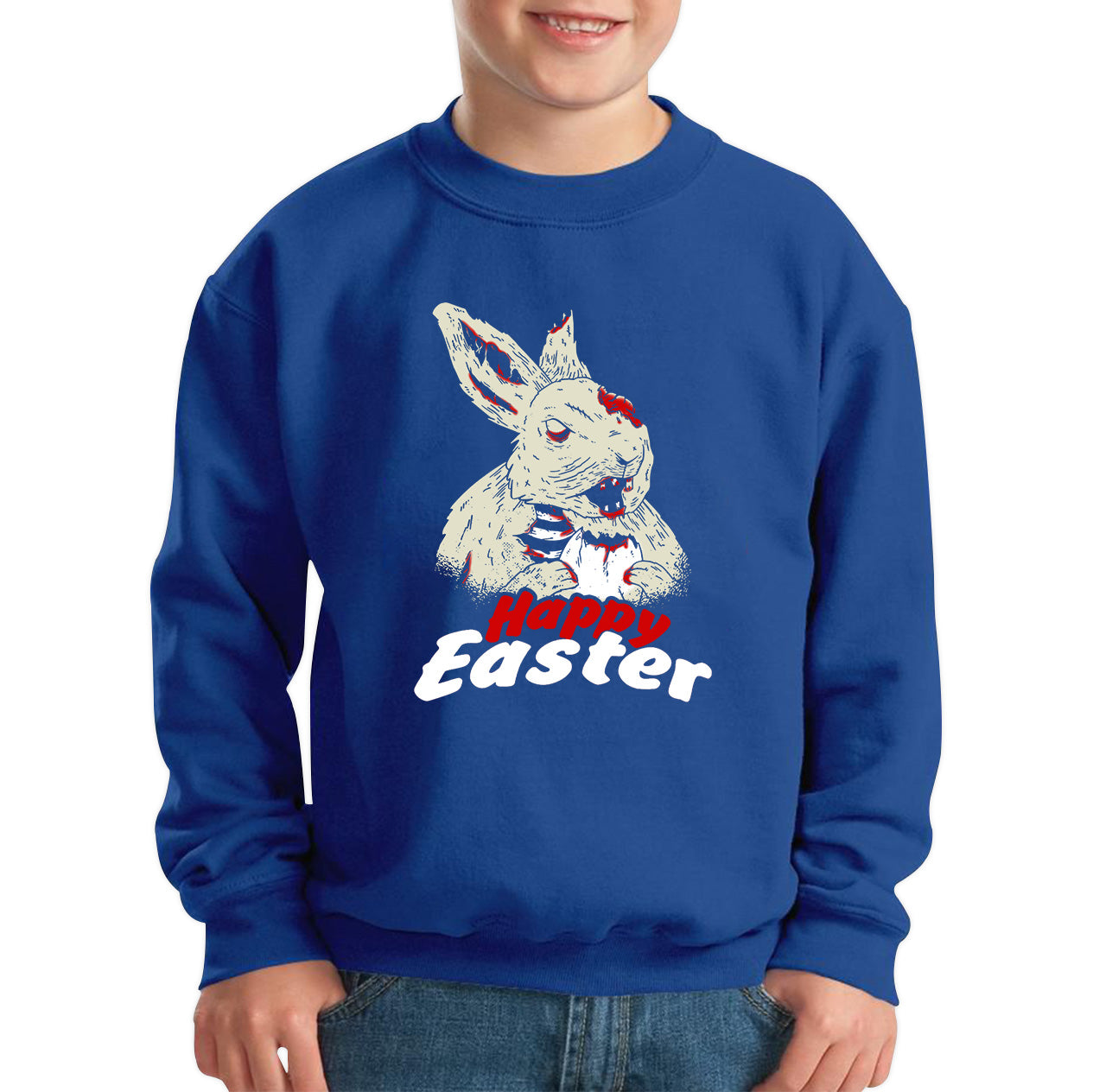 Happy Easter Day Easter Bunny Cute Easter Rabbit Easter Day Hoppy Easter Bunnies Kids Jumper