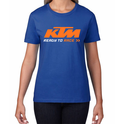 KTM Ready To Race KTM Racing Logo Motorcycle KTM Motorcycle Dirt Bike Quad Ready Race KTM Lovers Womens Tee Top