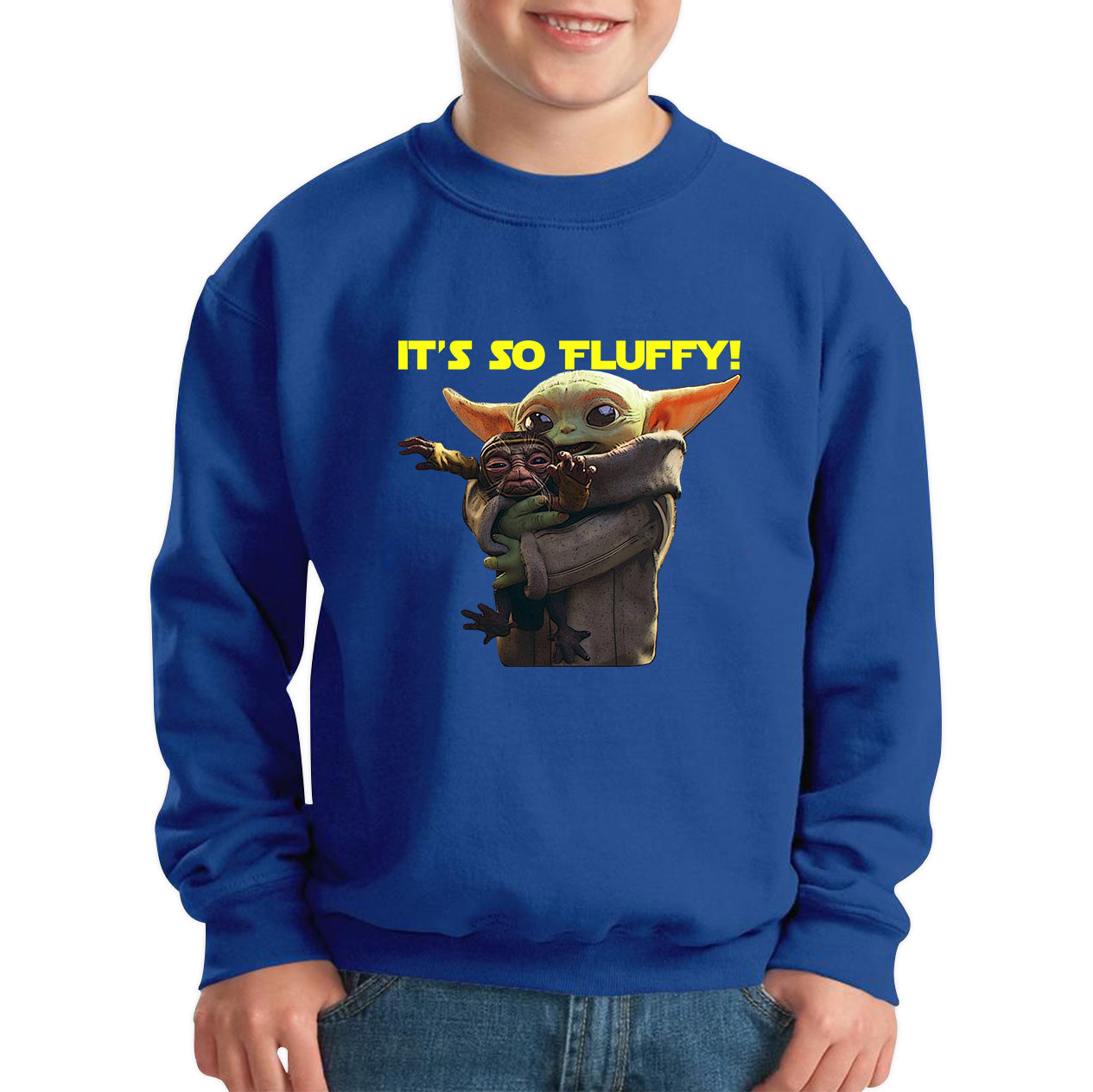 It's So Fluffy Feed Me I'm Pretty Stop Wars Dandalorian Movie Series Kids Jumper