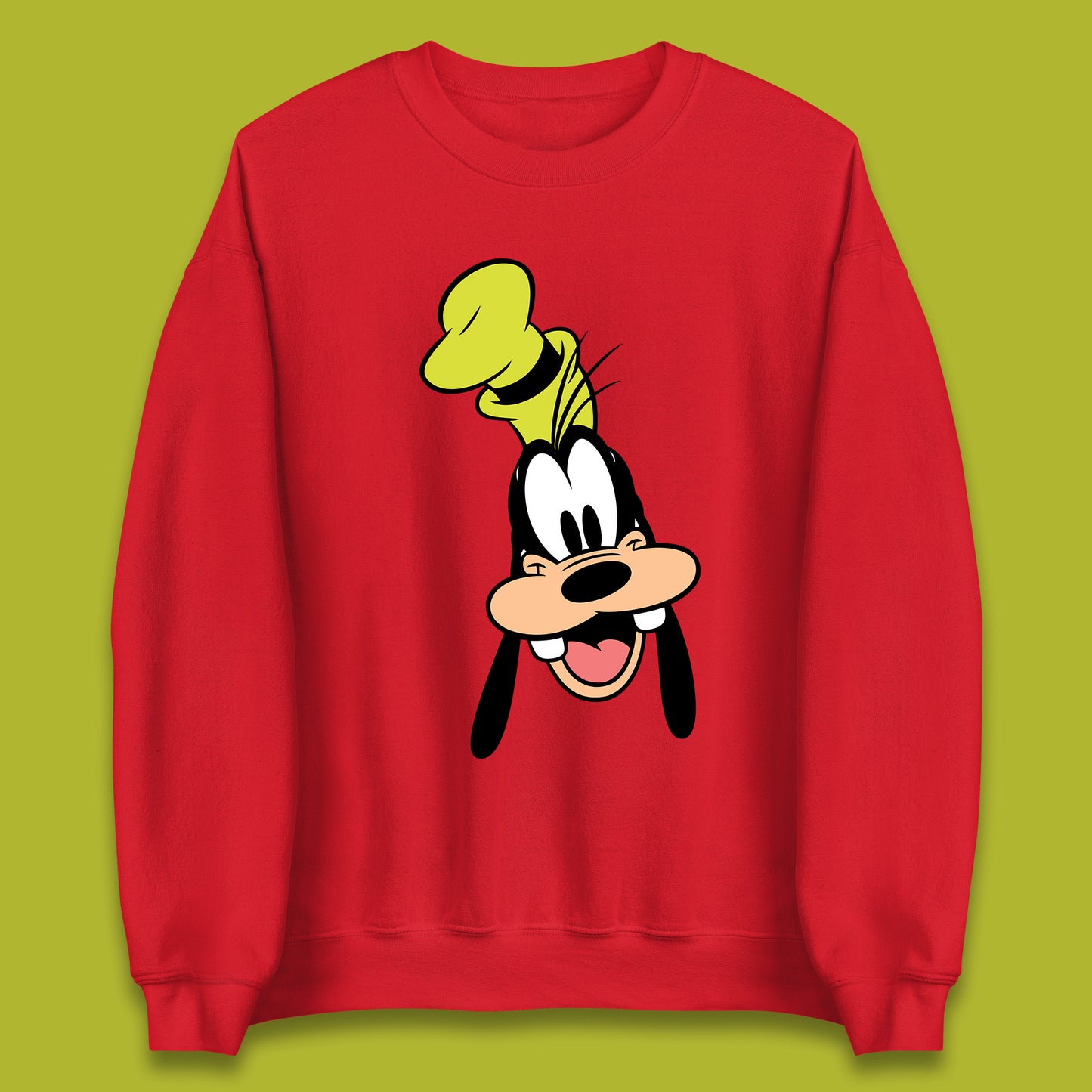 Disney Goofy Head Face Smiling Animated Cartoon Character Disney G.G. "Goofy" Goof Disney Vacation Disney World Trip Unisex Sweatshirt